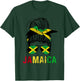 Jamaican Girl Messy Hair flag Jamaica Pride Patriotic T-Shirt - T-Shirt | Forest