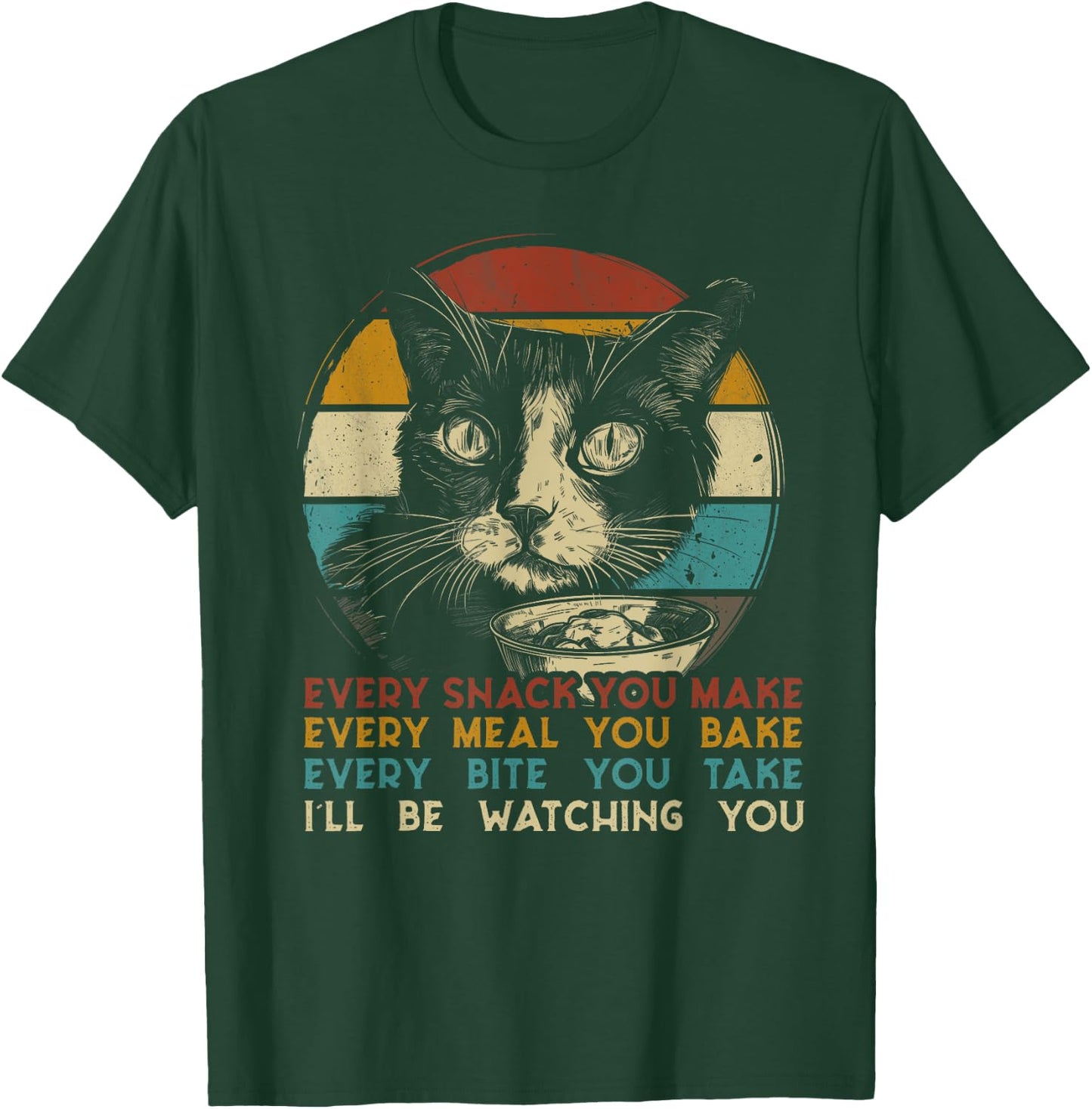 Every snack you make cat cat breed Meow retro T-Shirt - T-Shirt | Forest