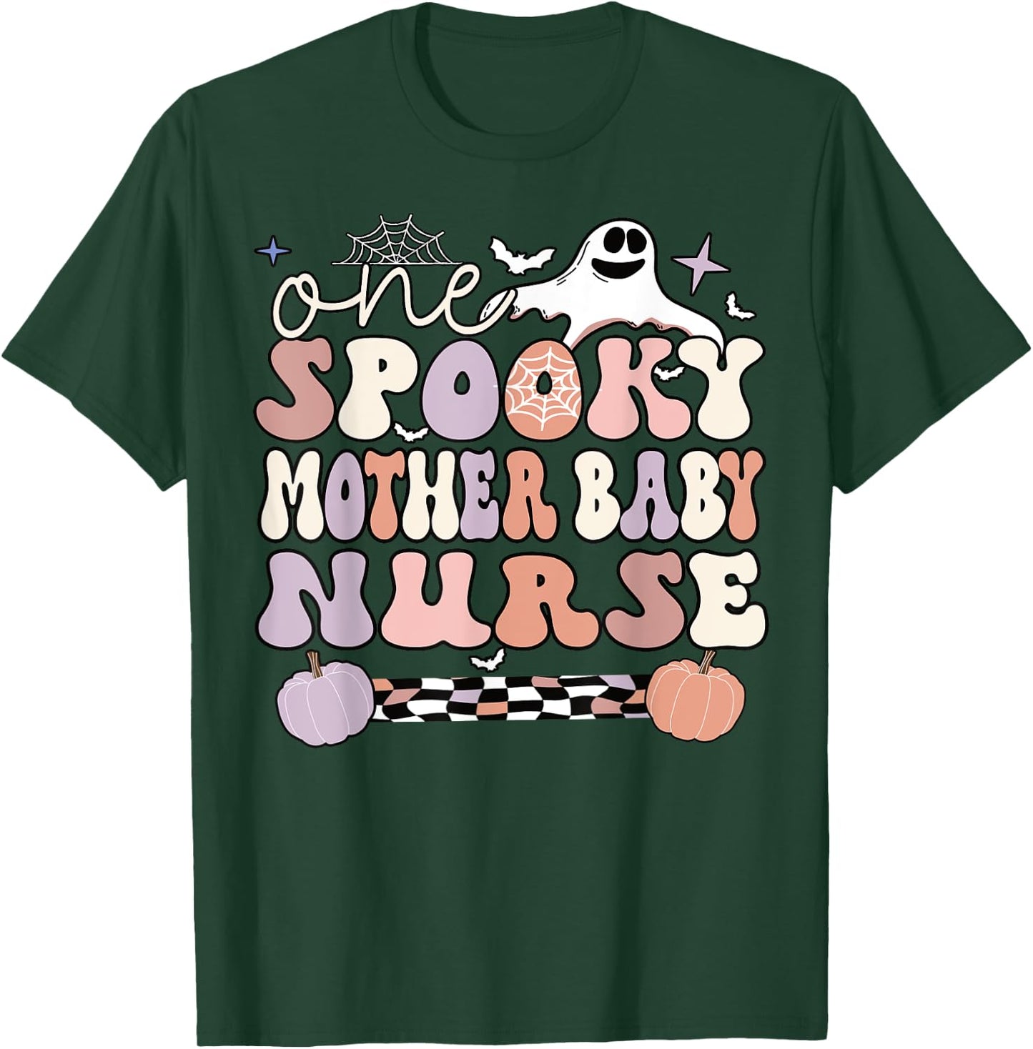 Spooky Mother Baby Nurse Halloween Postpartum Nurse T-Shirt - T-Shirt | Forest