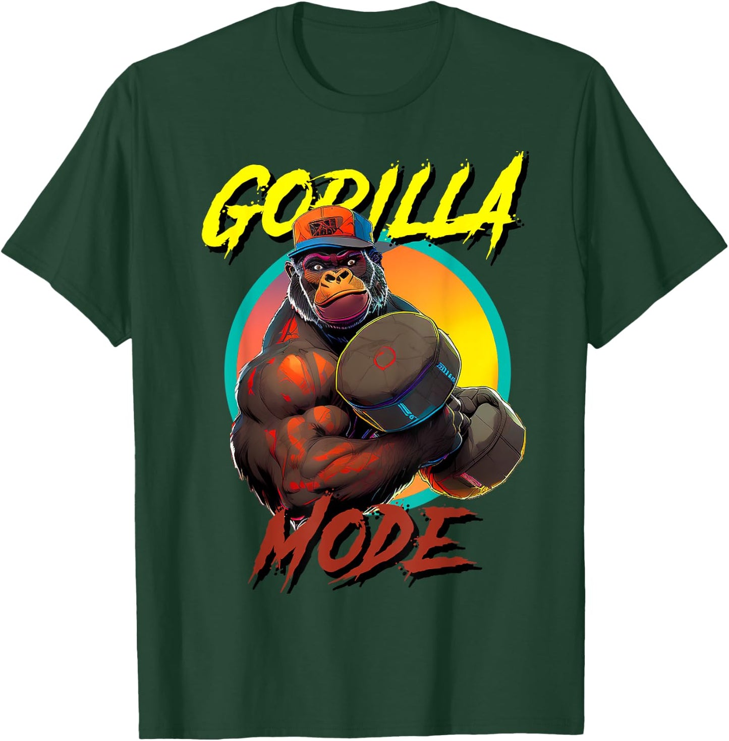 Bodybuilding Gorilla Mode workout T-Shirt - T-Shirt | Forest