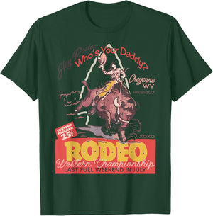 Cheyenne Wyoming WY Rodeo Cowboy T-Shirt - T-Shirt | Forest