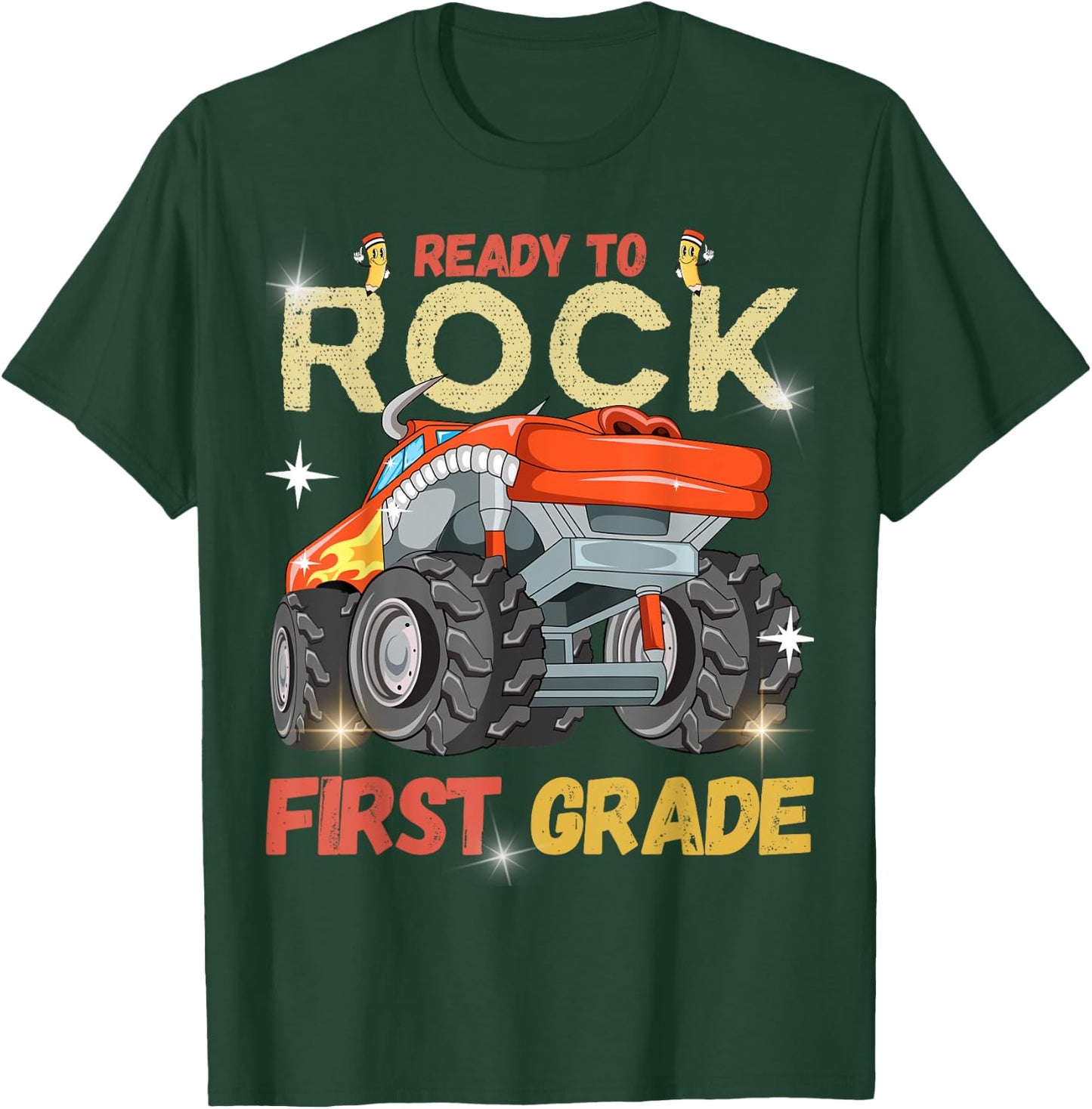 Ready to Rock First Grade First Day of First Grade for Kids T-Shirt - T-Shirt | Forest