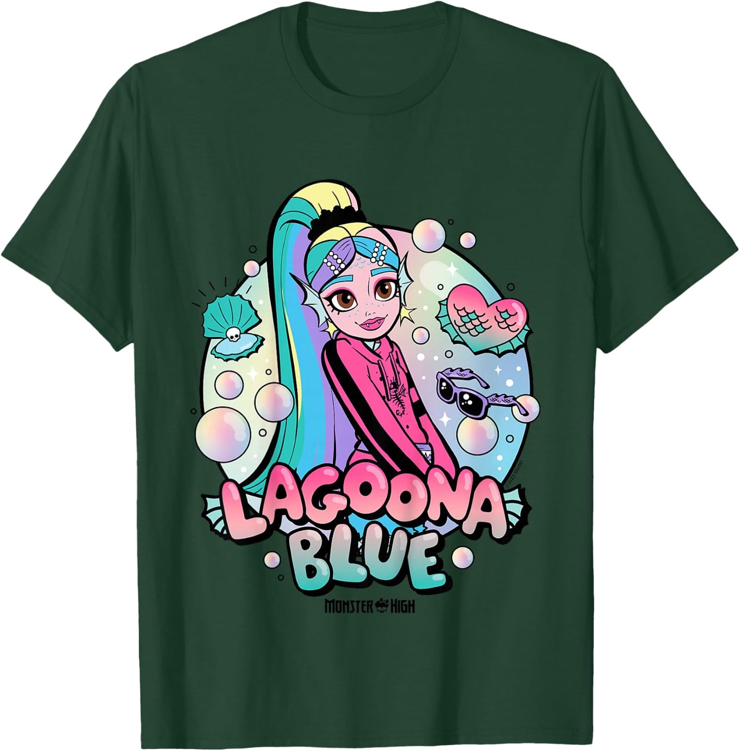 Kids Monster High - Lagoona Blue Bubbles T-Shirt - T-Shirt | Forest