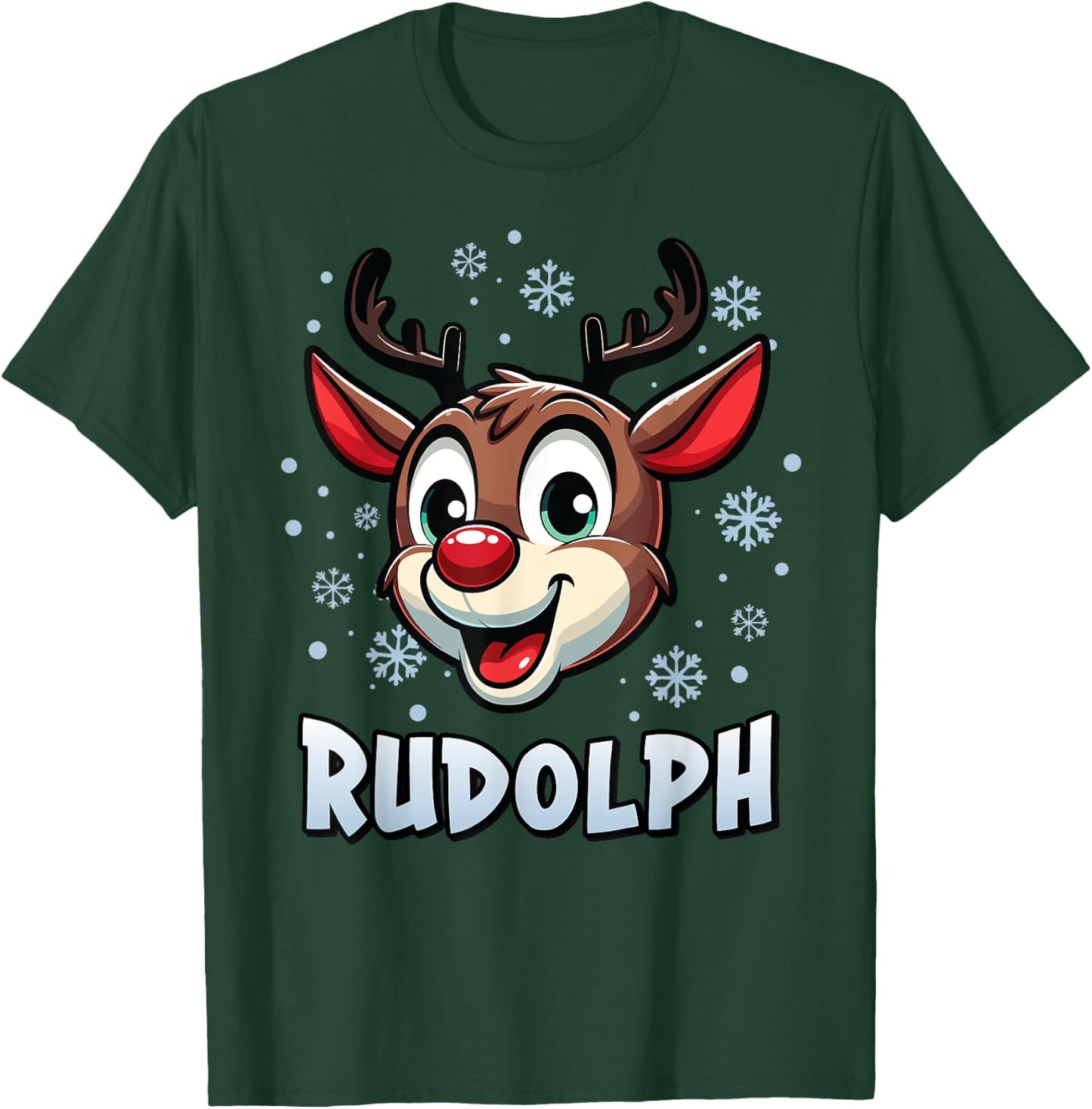 Santa’s Reindeer Rudolph Xmas Group Costume T-Shirt - T-Shirt | Forest