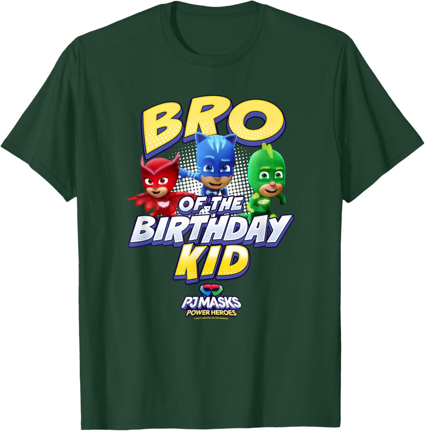 PJ Masks Group Shot Bro of The Birthday Kid Logo T-Shirt - T-Shirt | Forest