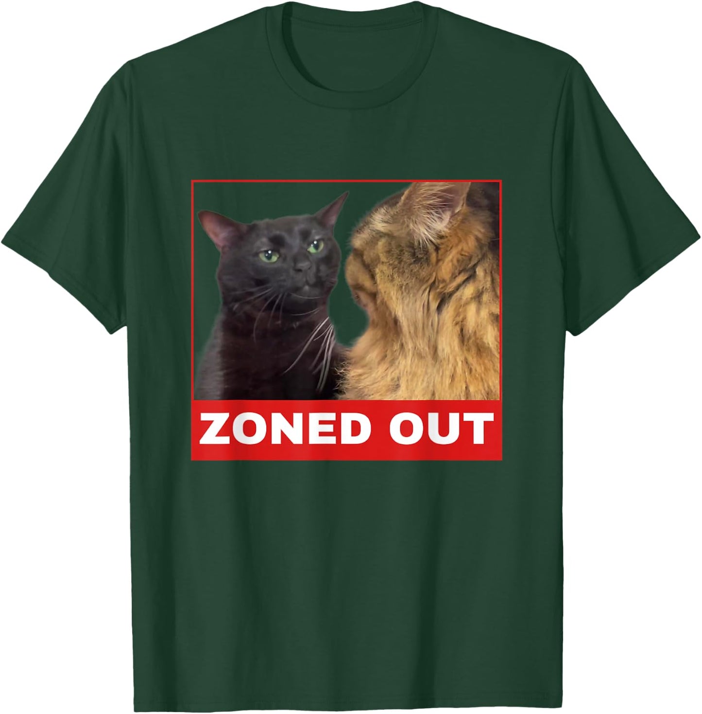 Black Cat Zoning Out , funny cat zoning meme Women Girls Kids T-Shirt - T-Shirt | Forest