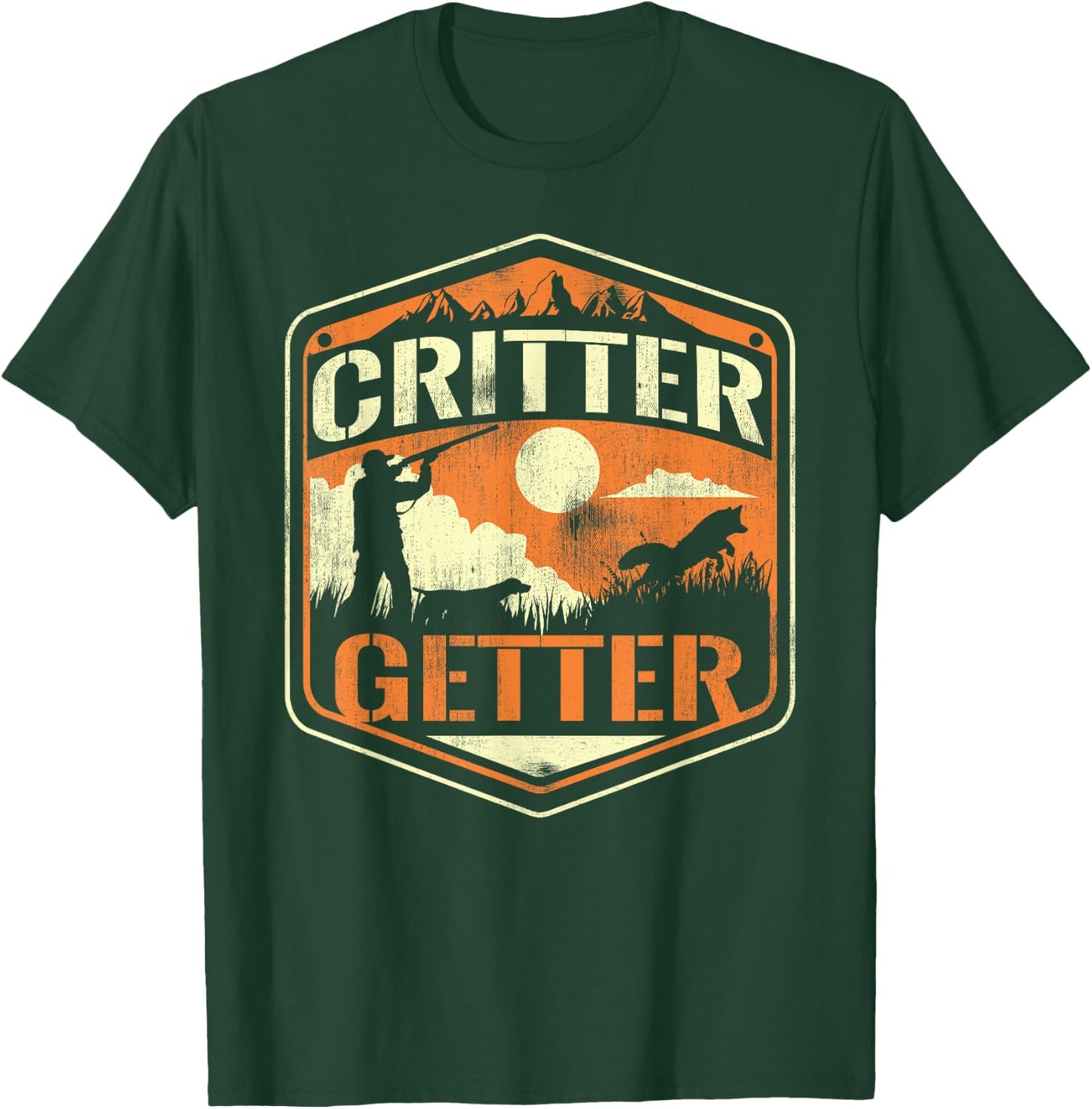 Critter Getter Hunter Hunting Squirrels Pest Control Gift T-Shirt - T-Shirt | Forest