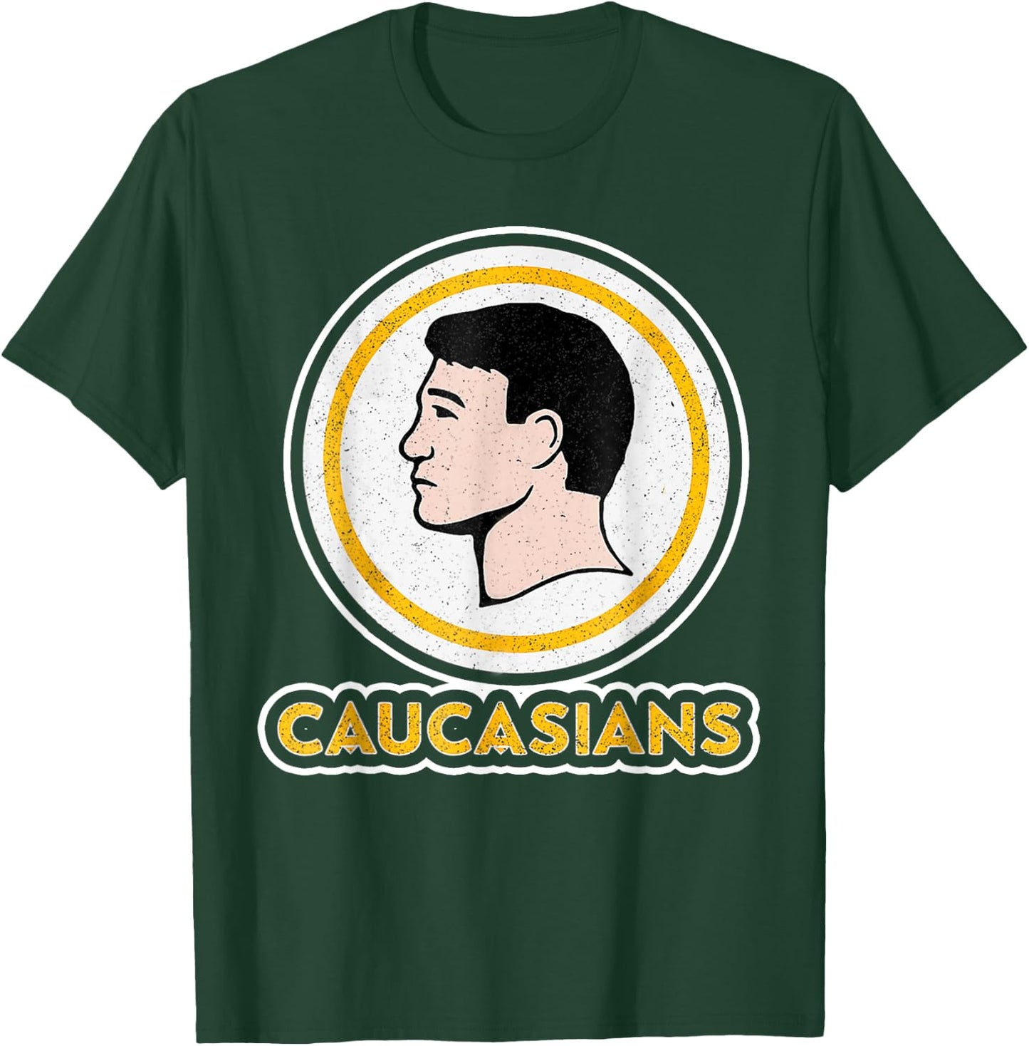 Caucasians Funny Vintage Caucasians Pride T-Shirt - T-Shirt | Forest