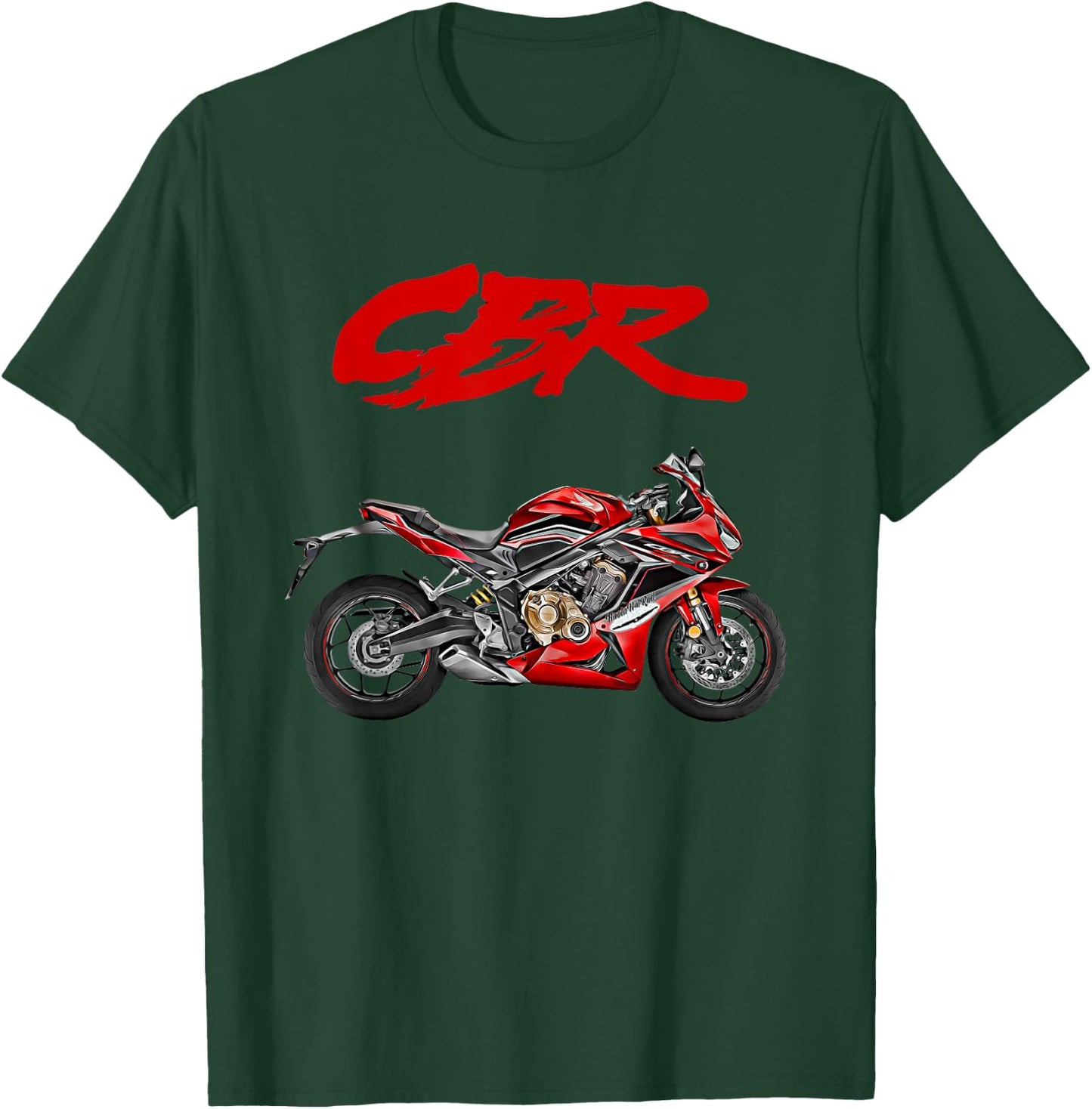 CBR Motorcycle, Motorcycle, Road Racing, Biker, Sports Bike, CBR T-Shirt - T-Shirt | Forest