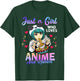 Just a Girl Who Loves Anime and Ramen Bowl Panda Girl Teen T-Shirt - T-Shirt | Forest