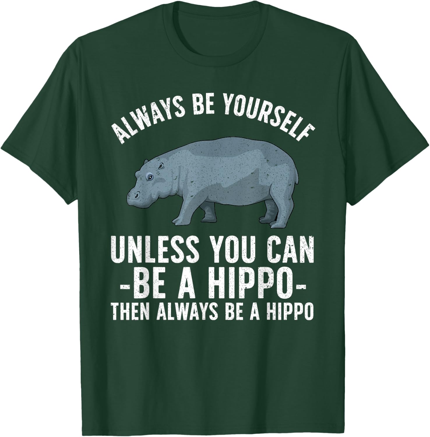 Funny Hippo Design Women Toddlers Hippopotamus Lover T-Shirt - T-Shirt | Forest