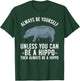 Funny Hippo Design Women Toddlers Hippopotamus Lover T-Shirt - T-Shirt | Forest