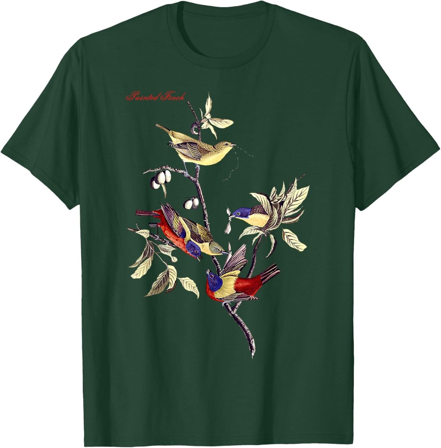 Audubon Painted Finch North American Birds Education Nature T-Shirt - T-Shirt | Forest