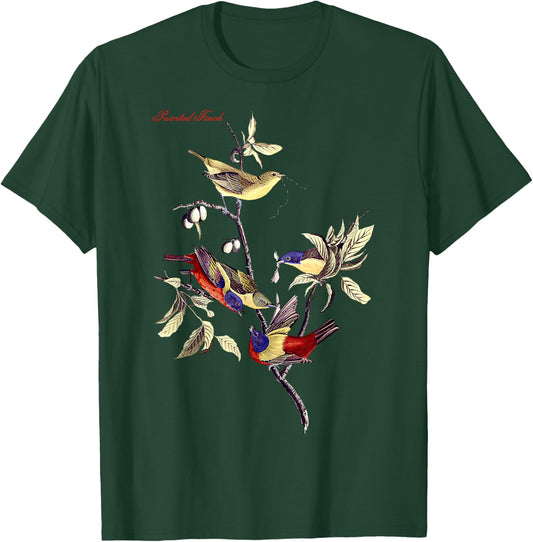 Audubon Painted Finch North American Birds Education Nature T-Shirt - T-Shirt | Forest
