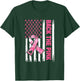 Back The Pink Warrior Flag American Breast Cancer Awareness T-Shirt - T-Shirt | Forest