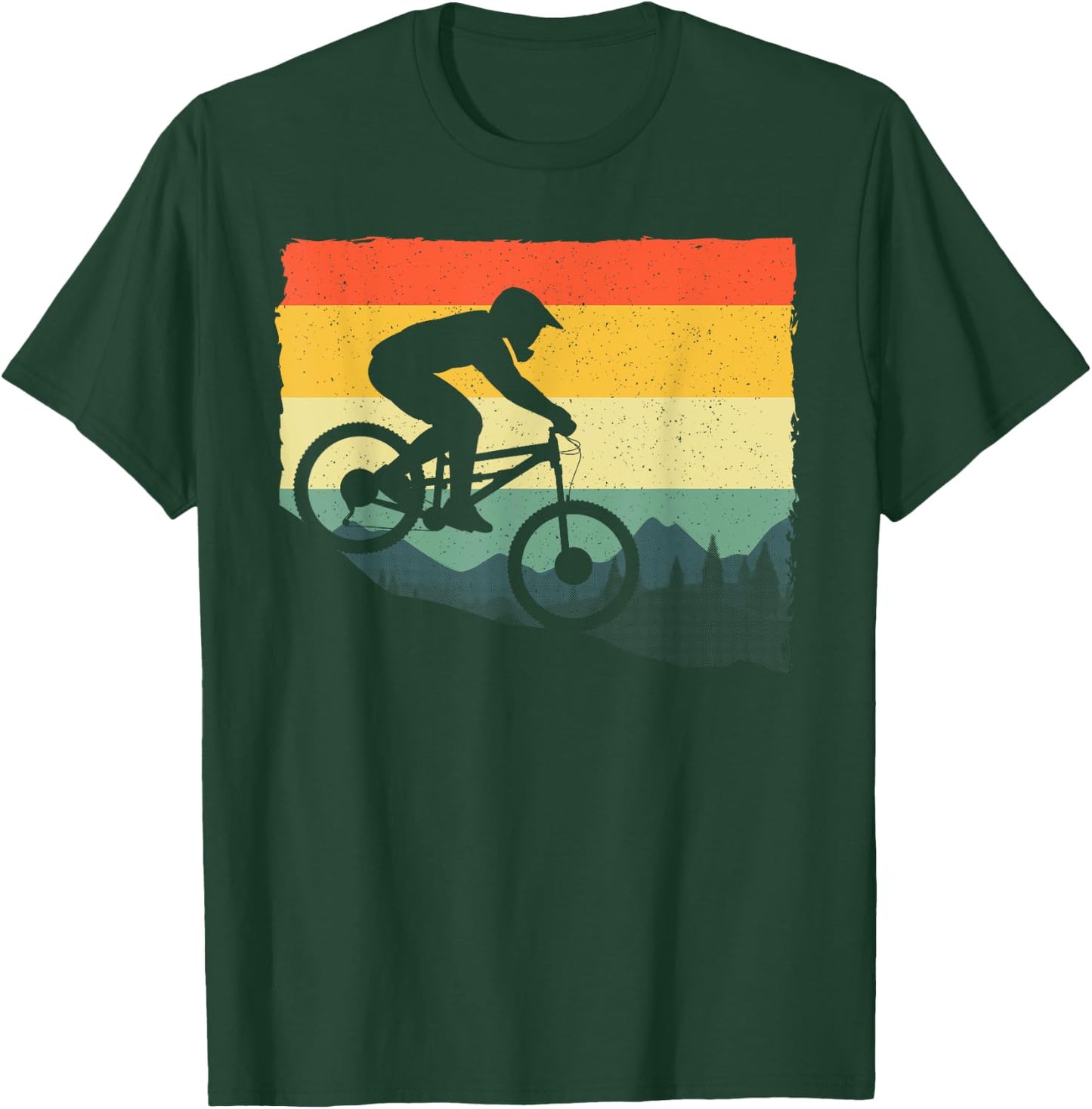 Funny Mountain Bike Art Women Mountainbike Rider T-Shirt - T-Shirt | Forest