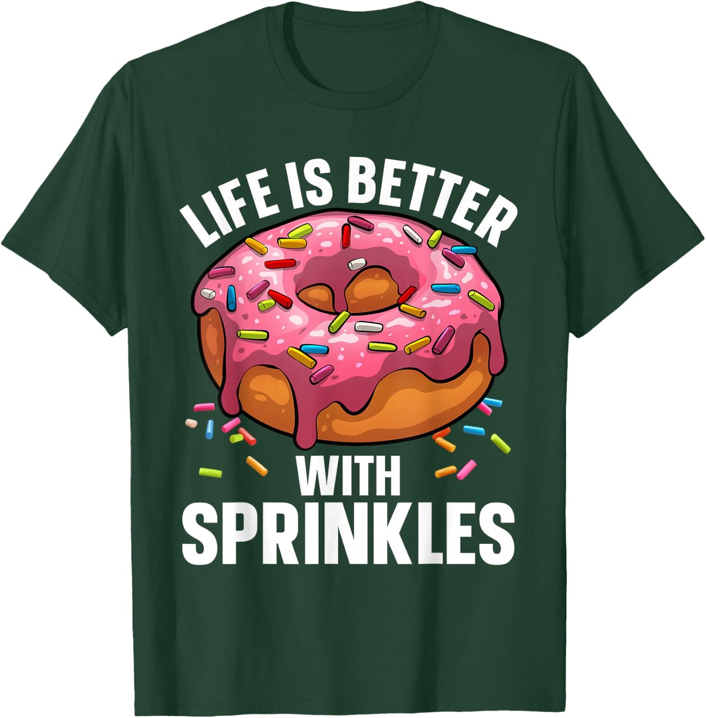 Cool Donut Design Women Kids Doughnut Donut Lover T-Shirt - T-Shirt | Forest