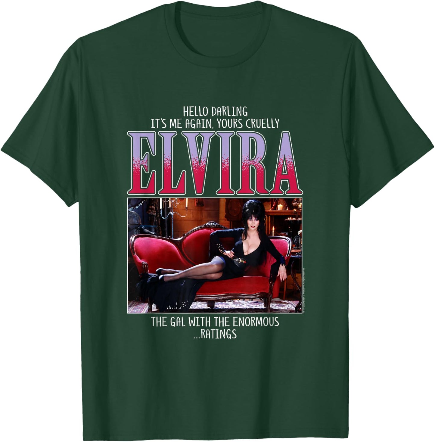 Elvira, Mistress of The Dark Enormous Ratings Horror TV Host T-Shirt - T-Shirt | Forest