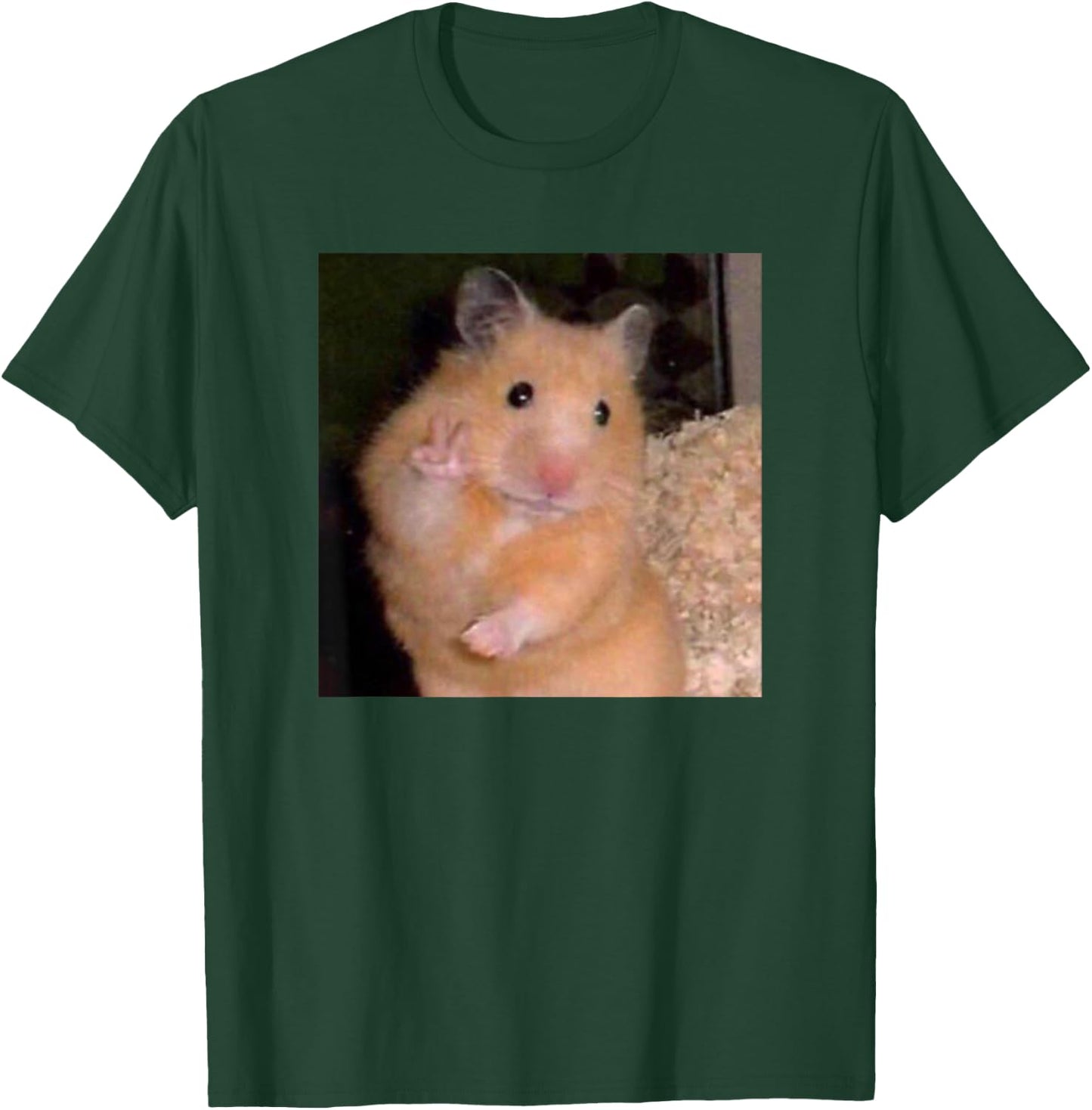 Hamster Meme Peace Sign Funny Pet Owner Trendy T-Shirt - T-Shirt | Forest