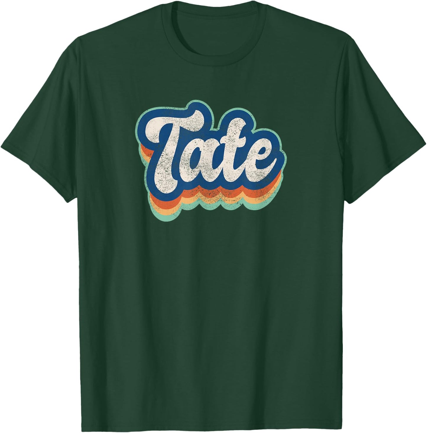 Tate First Name Boy Vintage Style 70s 80s Personalized T-Shirt - T-Shirt | Forest