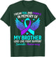 I Wear Teal and Purple for My Brother Suicide Prevention T-Shirt - T-Shirt | Forest