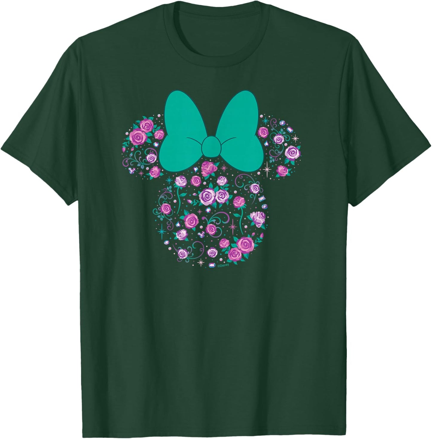 Disney Minnie Mouse June Birth Month Birthstone & Flowers T-Shirt - T-Shirt | Forest
