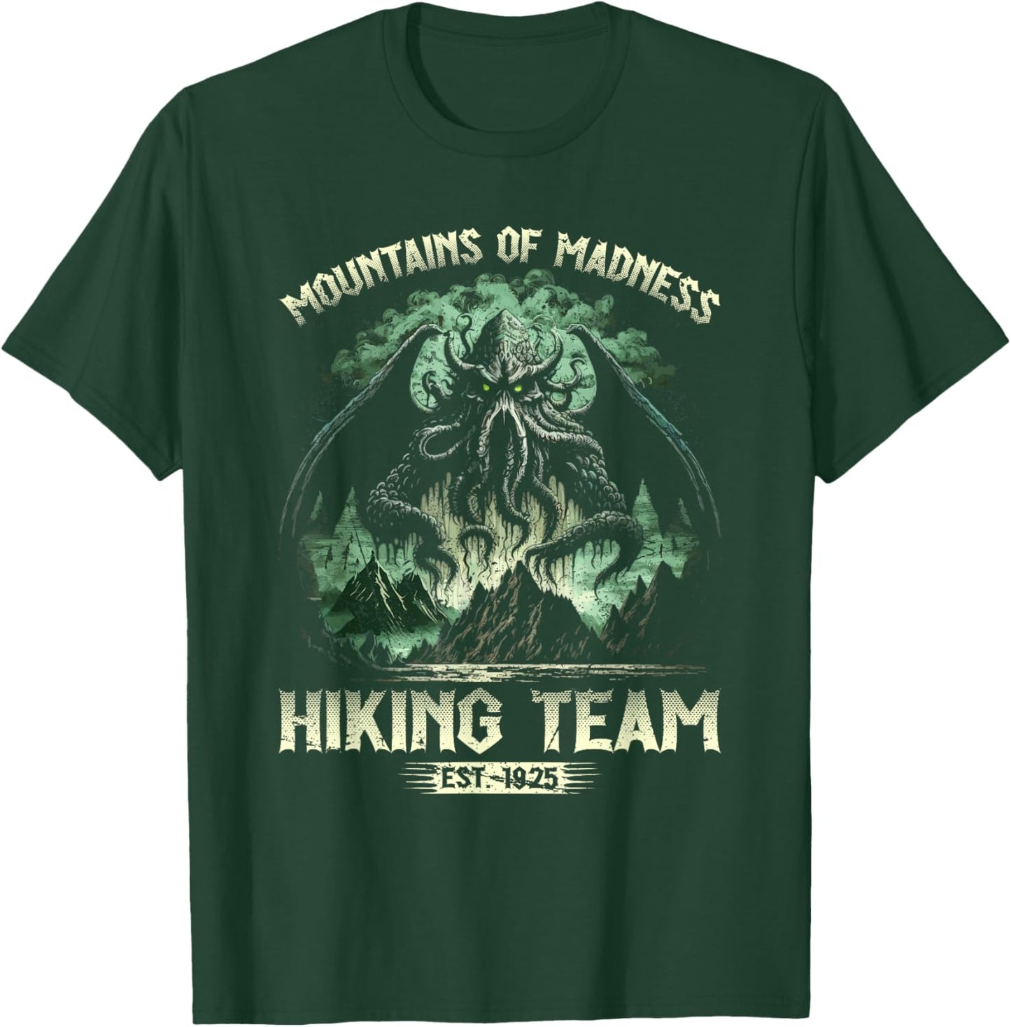 Cthulhu Mountains Of Madness Hiking Team, Cosmic Horror T-Shirt - T-Shirt | Forest