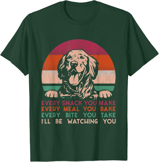 Every snack you make Golden Retriever dog breed retro T-Shirt - T-Shirt | Forest