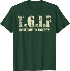 TGIF Thank God I'm Forgiven Funny Christian T-Shirt - T-Shirt | Forest