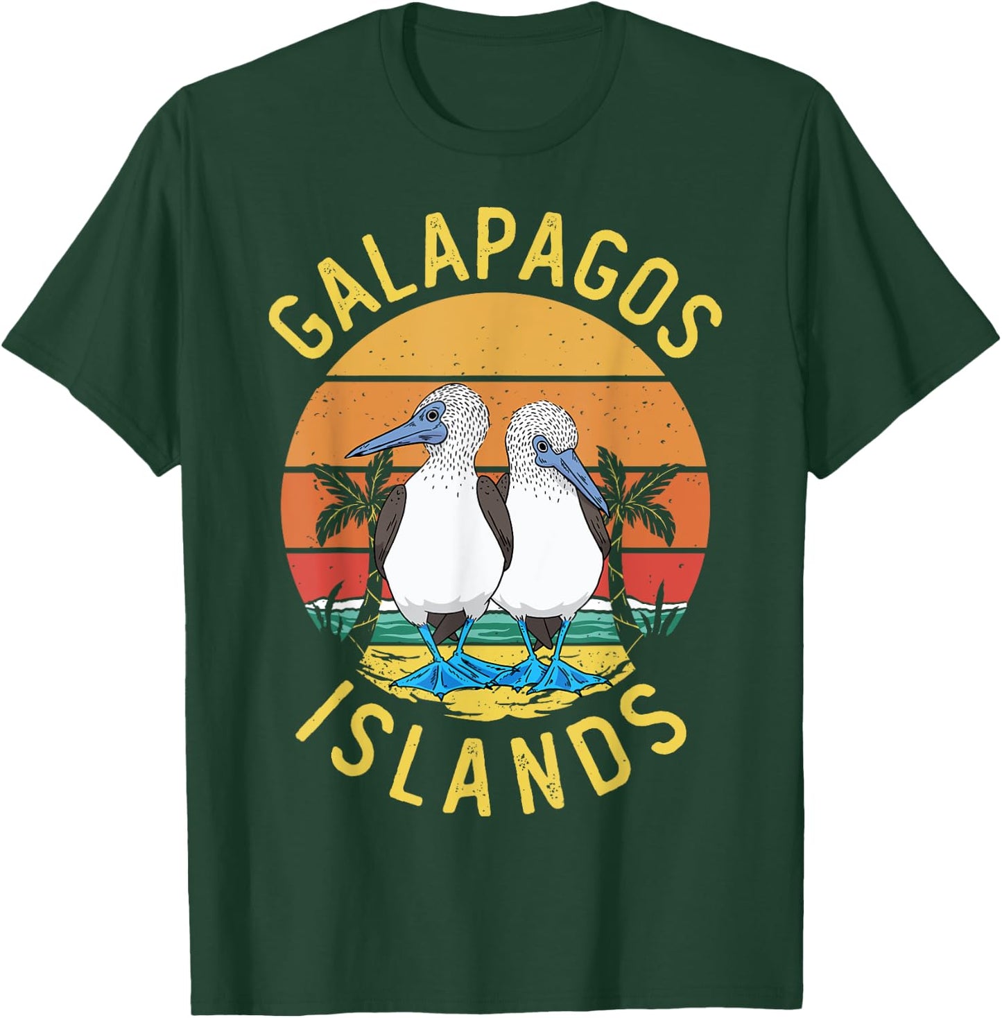 Seabirds Blue-footed Booby Bird Galapagos Island T-Shirt - T-Shirt | Forest