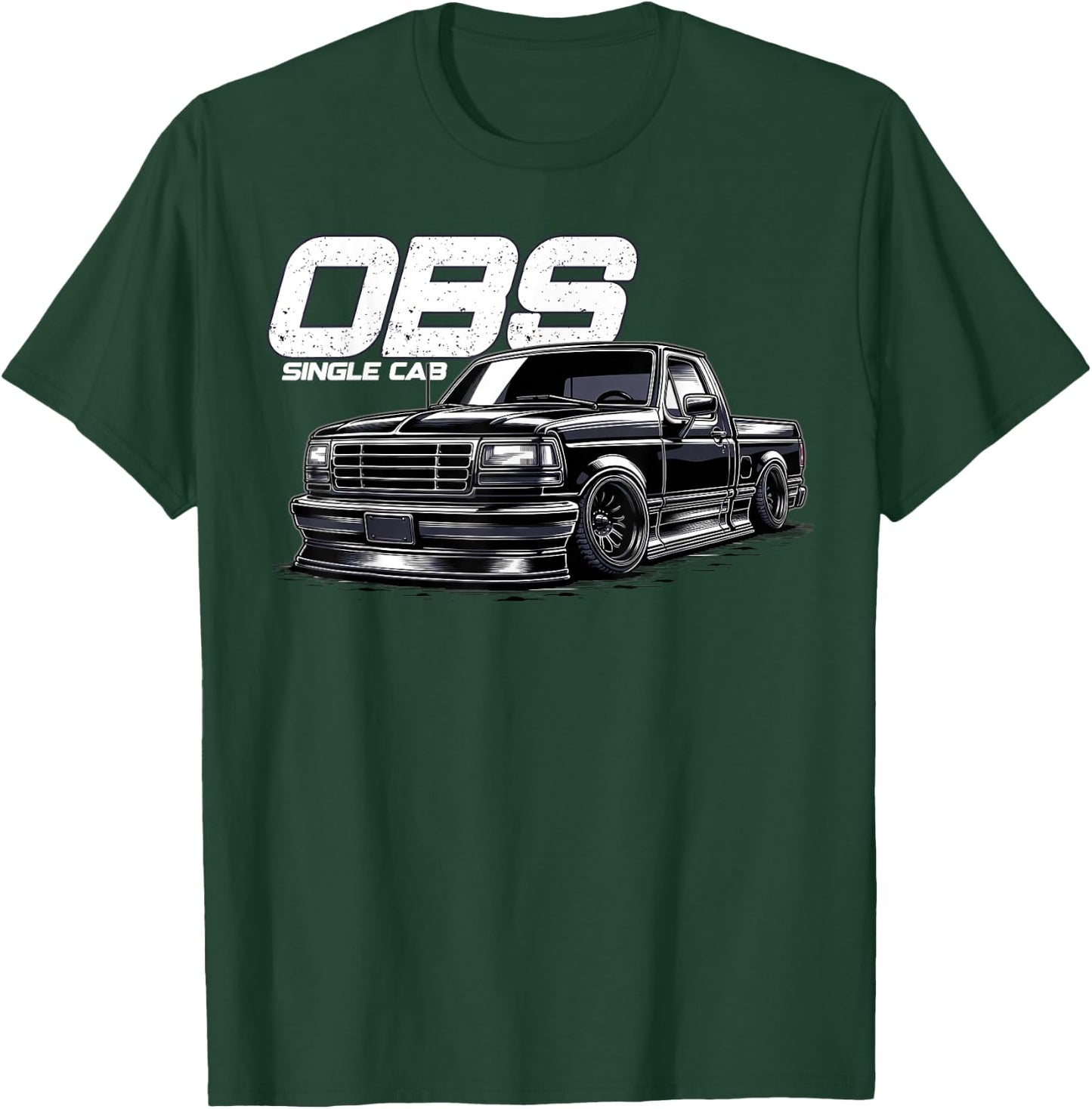 OBS Single Cab Truck Old Body Style Retro Vintage Truck T-Shirt - T-Shirt | Forest