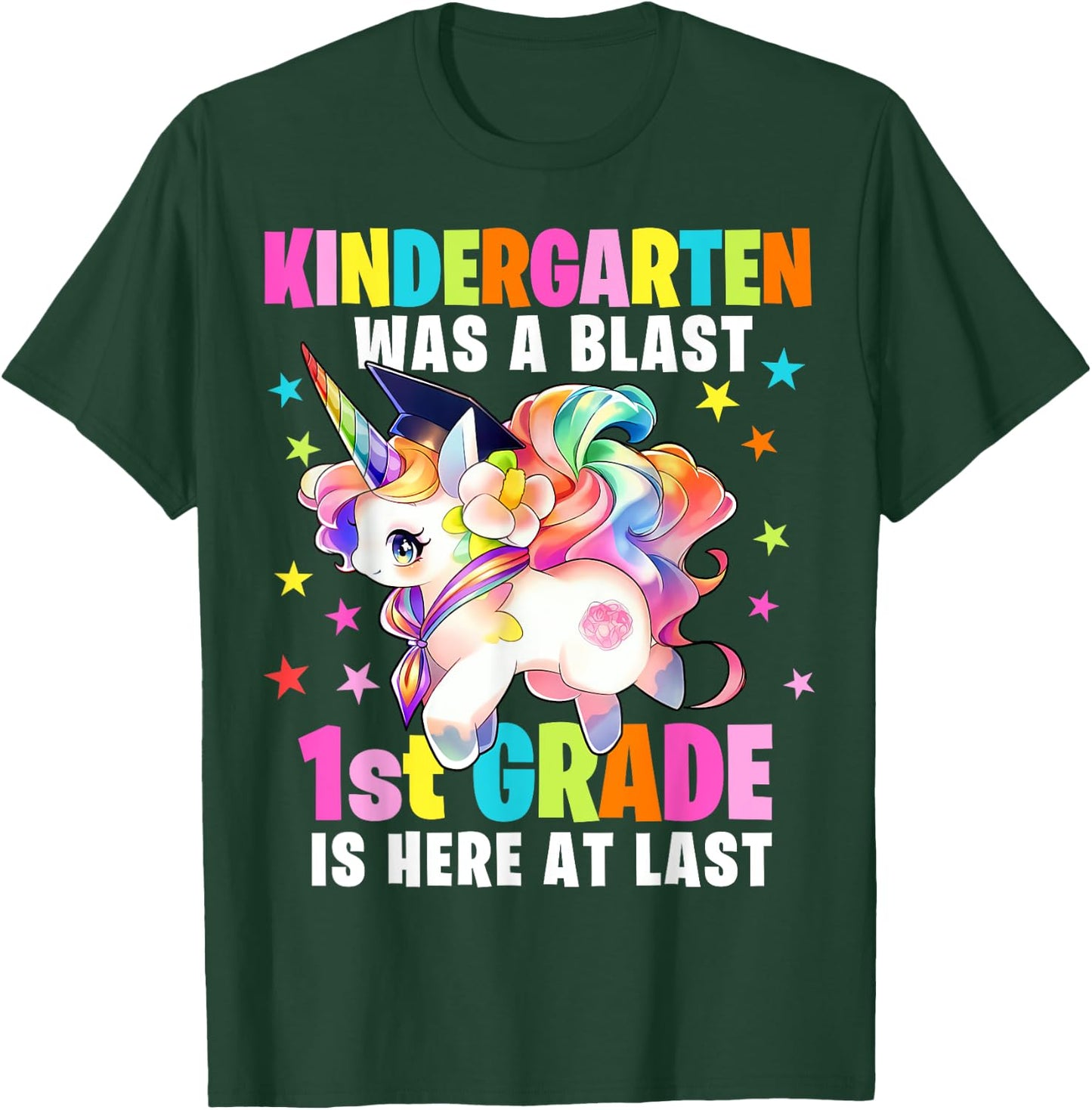 Kindergarten Graduation Unicorn Kindergarten Graduate Girls T-Shirt - T-Shirt | Forest