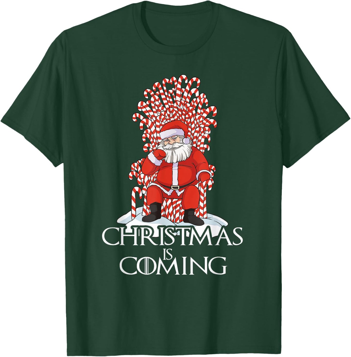 Christmas is coming funny santa claus candy canes T-Shirt - T-Shirt | Forest