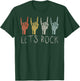 Rock and Roll Skeleton Let's Rock Hand Vintage T-Shirt - T-Shirt | Forest