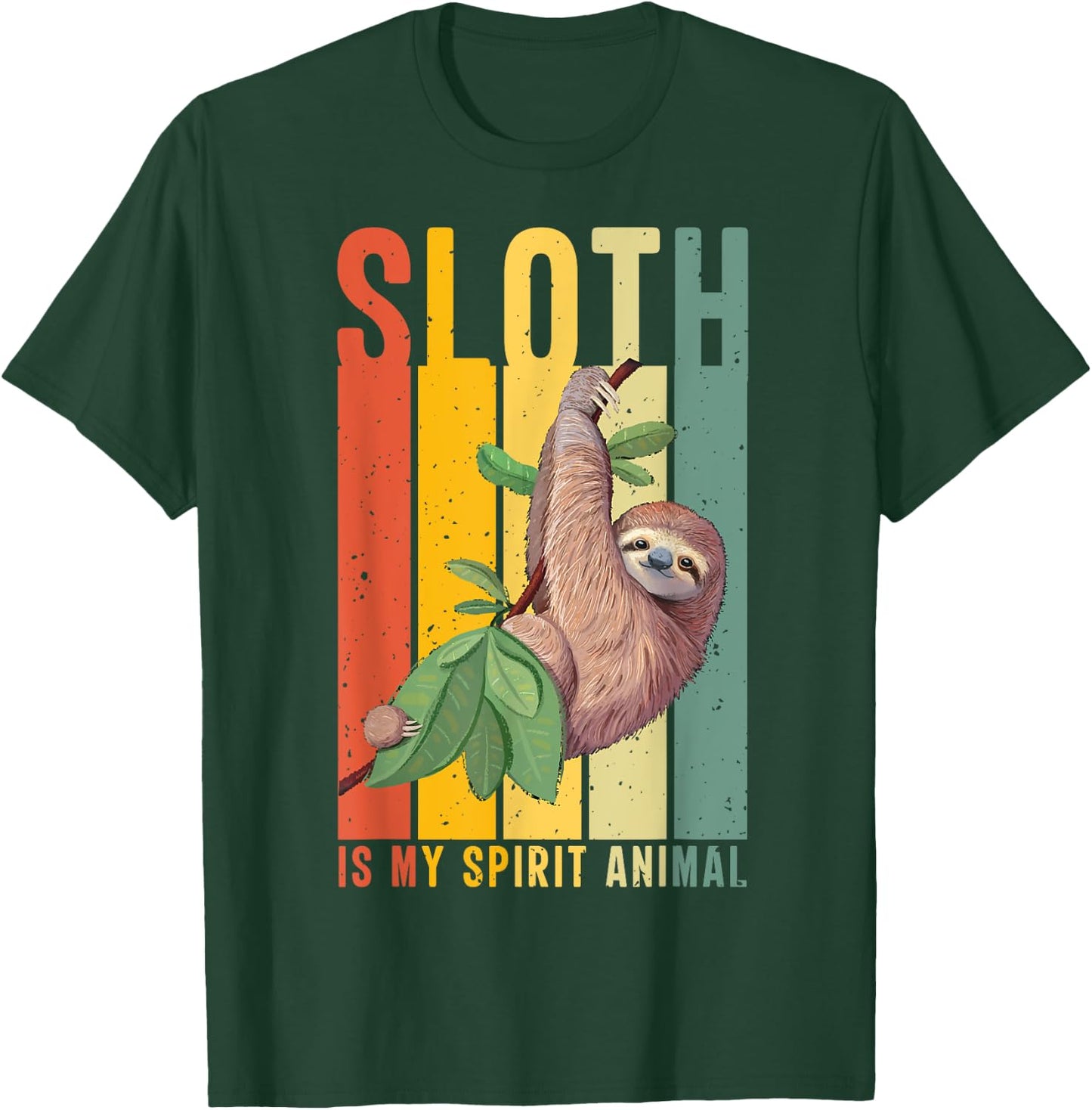 Sloth is my Spirit Animal lazy cute Sloth T-Shirt - T-Shirt | Forest