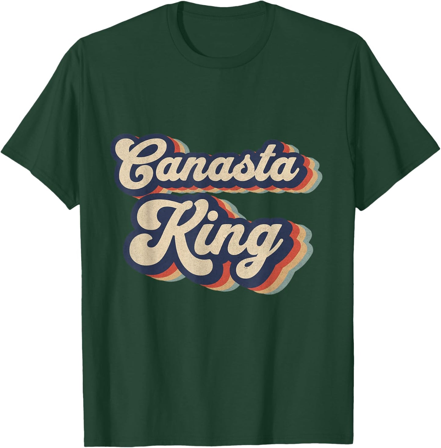 Canasta King Vintage Designs Funny Canasta Card Game T-Shirt - T-Shirt | Forest