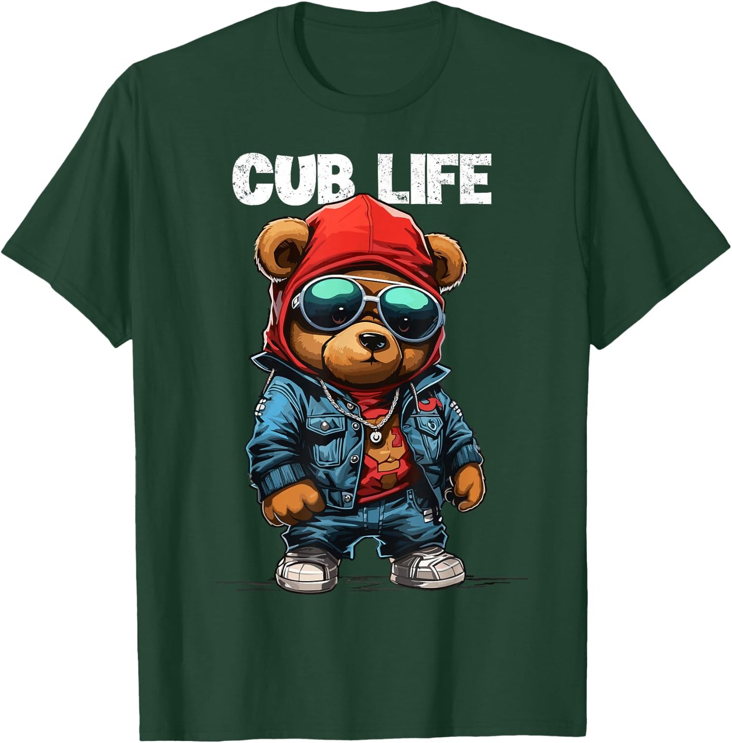 Cub Bear Life Funny Teddy Bear Stuff Women Thug T-Shirt - T-Shirt | Forest