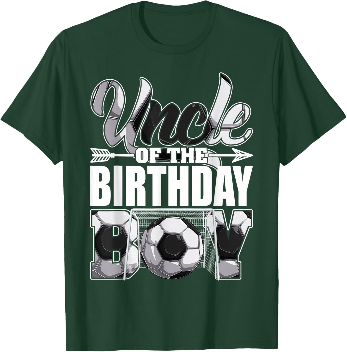 Uncle Of The Birthday Boy Soccer Matching Family Party T-Shirt - T-Shirt | Forest