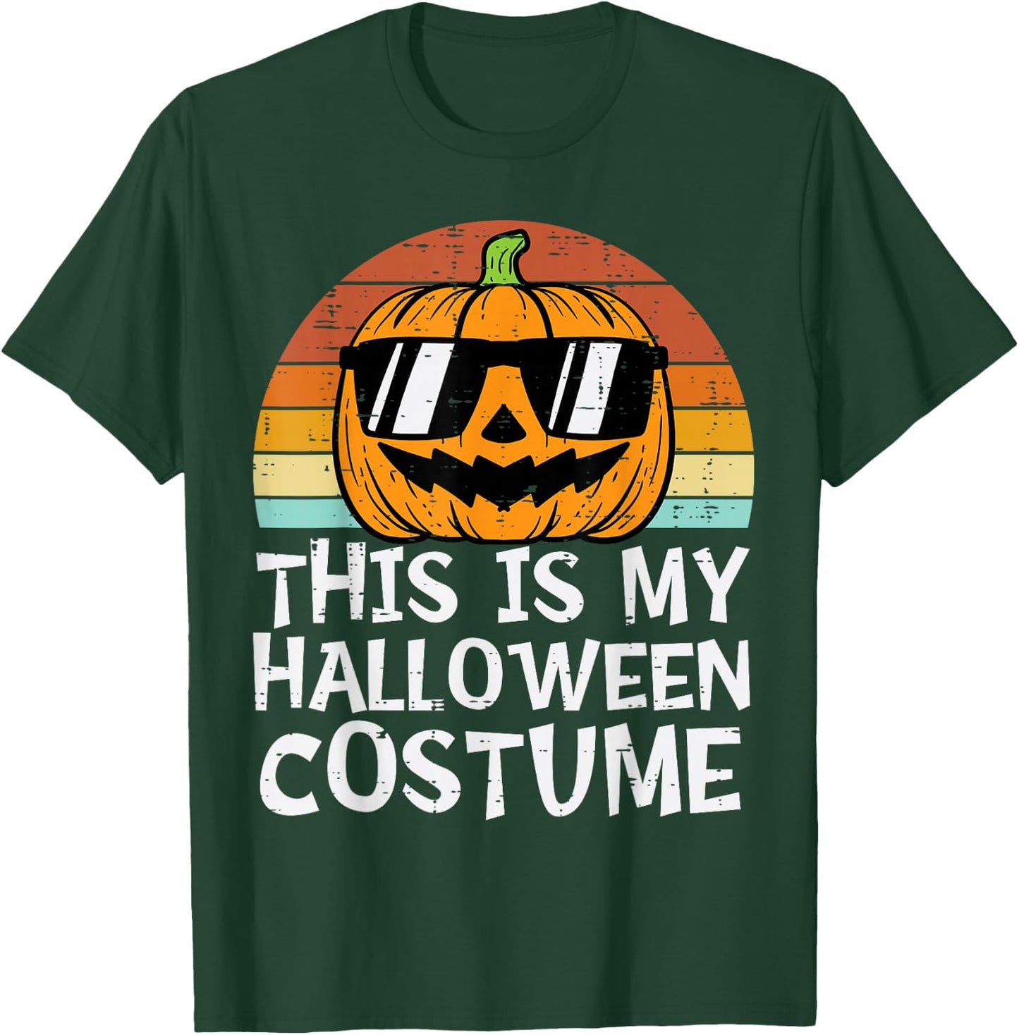This Is My Halloween Costume Pumpkin Retro Halloween Costume T-Shirt - T-Shirt | Forest