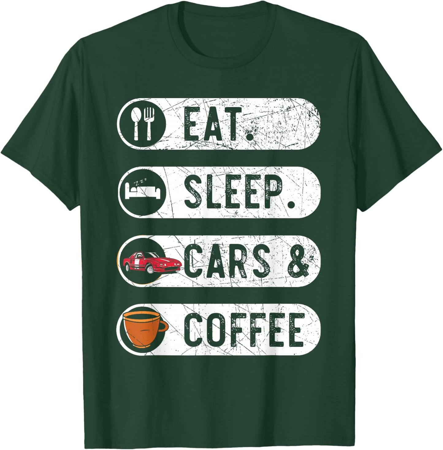 Car Coffee Caffeine Car Enthusiast Car Racing T-Shirt - T-Shirt | Forest