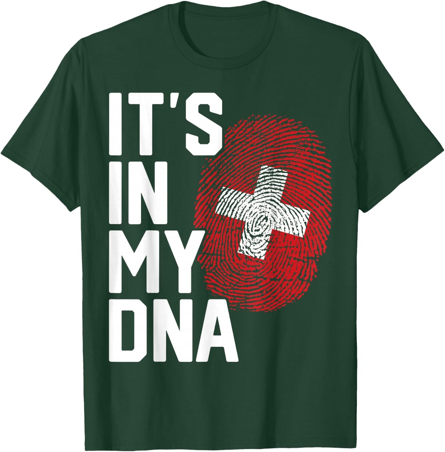 Switzerland Swiss Flag Heritage T-Shirt - T-Shirt | Forest
