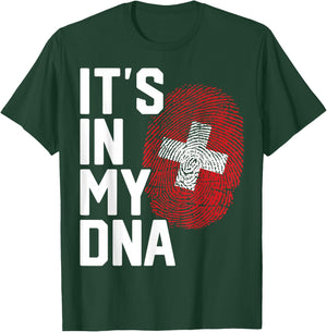 Switzerland Swiss Flag Heritage T-Shirt - T-Shirt | Forest