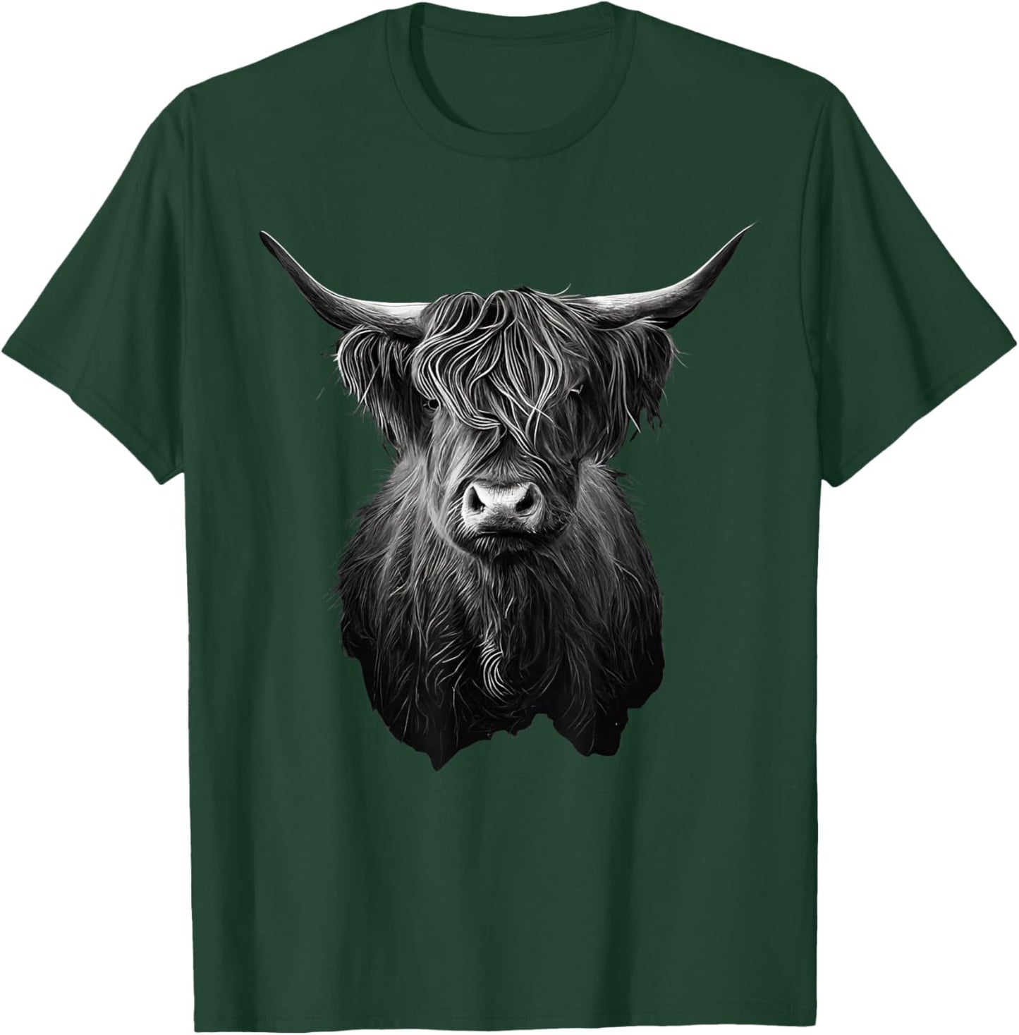 Scottish Highland Cow Cattle Hairy Cow T-Shirt - T-Shirt | Forest