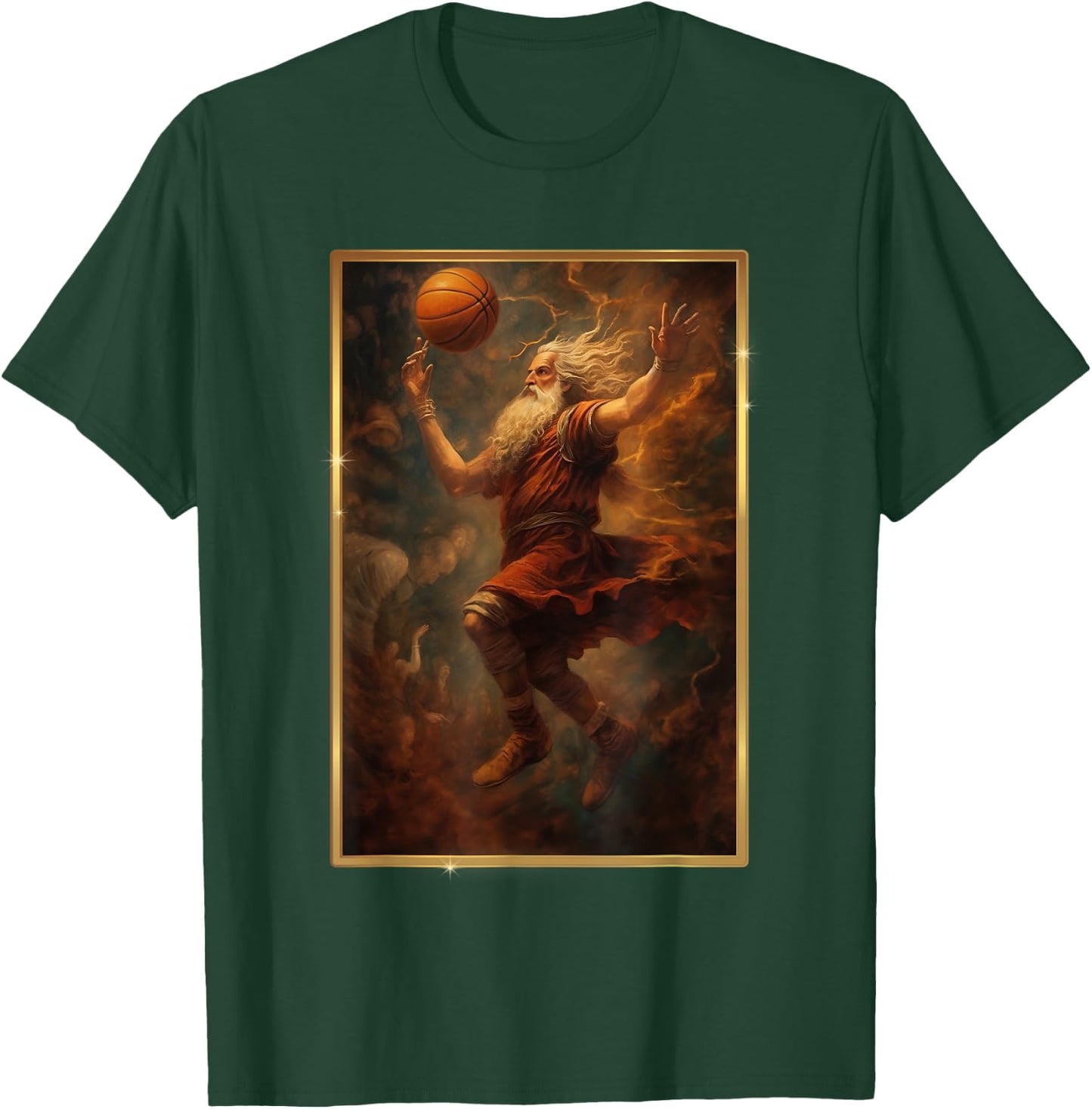 Zeus Mightiest Greek God Plays Basketball In The Heaven Men T-Shirt - T-Shirt | Forest