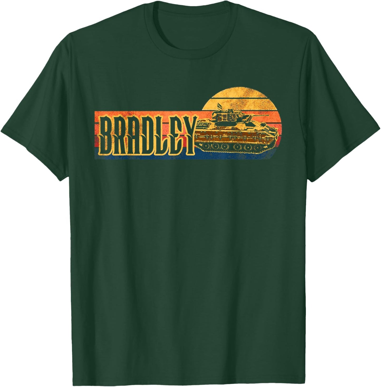 Bradley Fighting Vehicle USA America American Military T-Shirt - T-Shirt | Forest