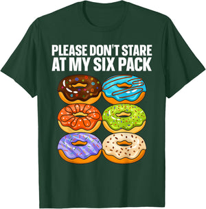 Funny Donut Art Women Doughnut Food Gym Six Pack T-Shirt - T-Shirt | Forest