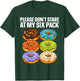 Funny Donut Art Women Doughnut Food Gym Six Pack T-Shirt - T-Shirt | Forest