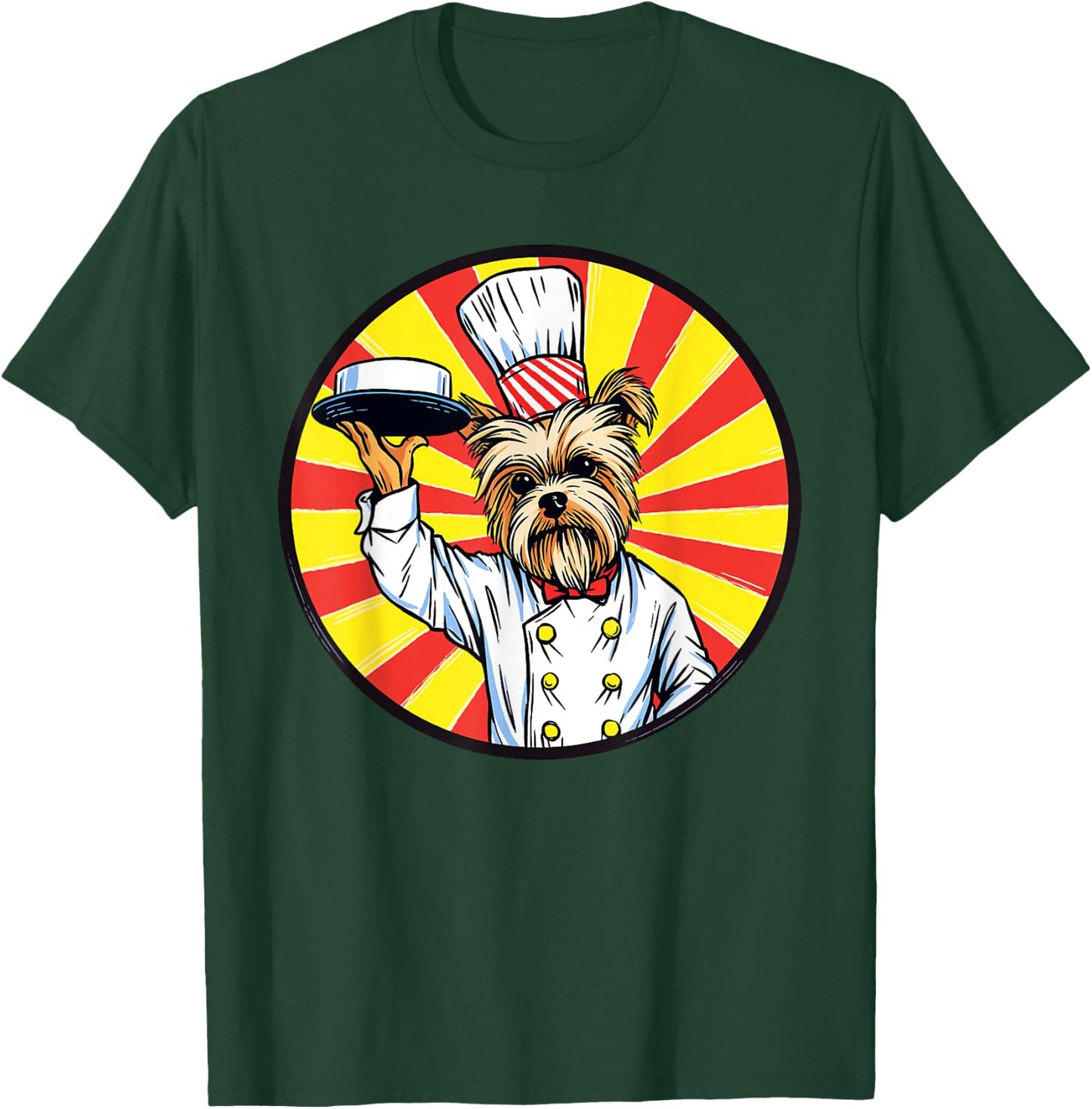 Yorkshire Terrier Chef Funny Dog Cooking T-Shirt - T-Shirt | Forest