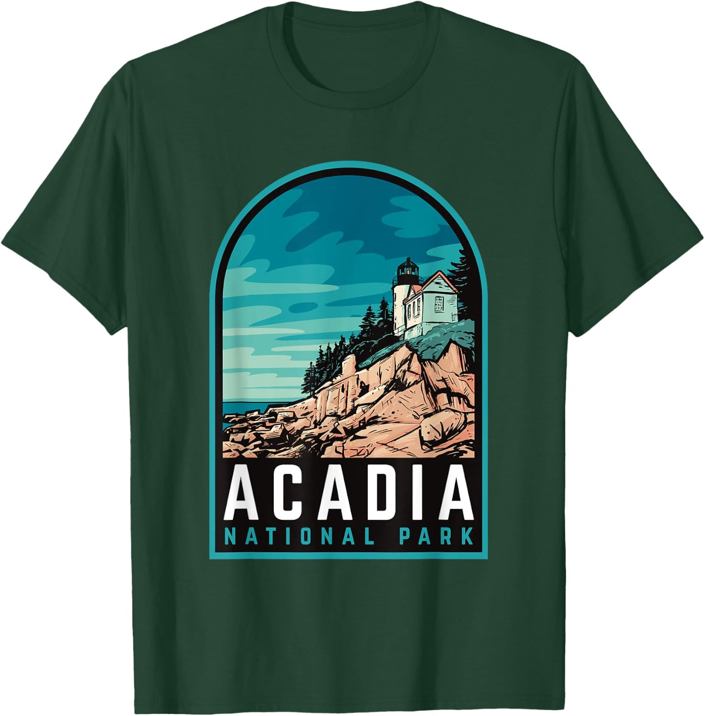Acadia National Park Maine Bar Harbor T-Shirt - T-Shirt | Forest