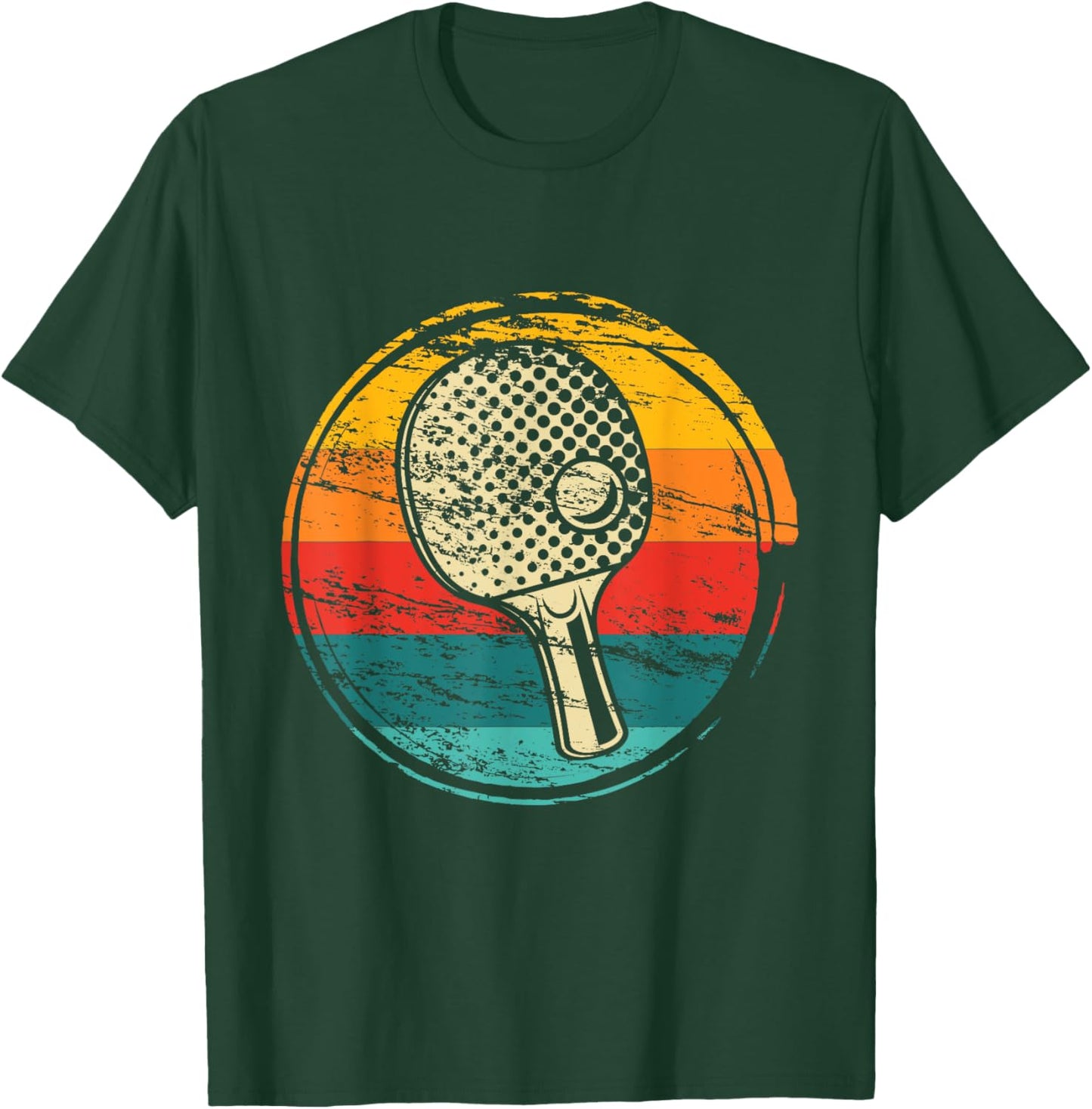 Retro Ping Pong Player - Table Tennis Tournament Lover T-Shirt - T-Shirt | Forest